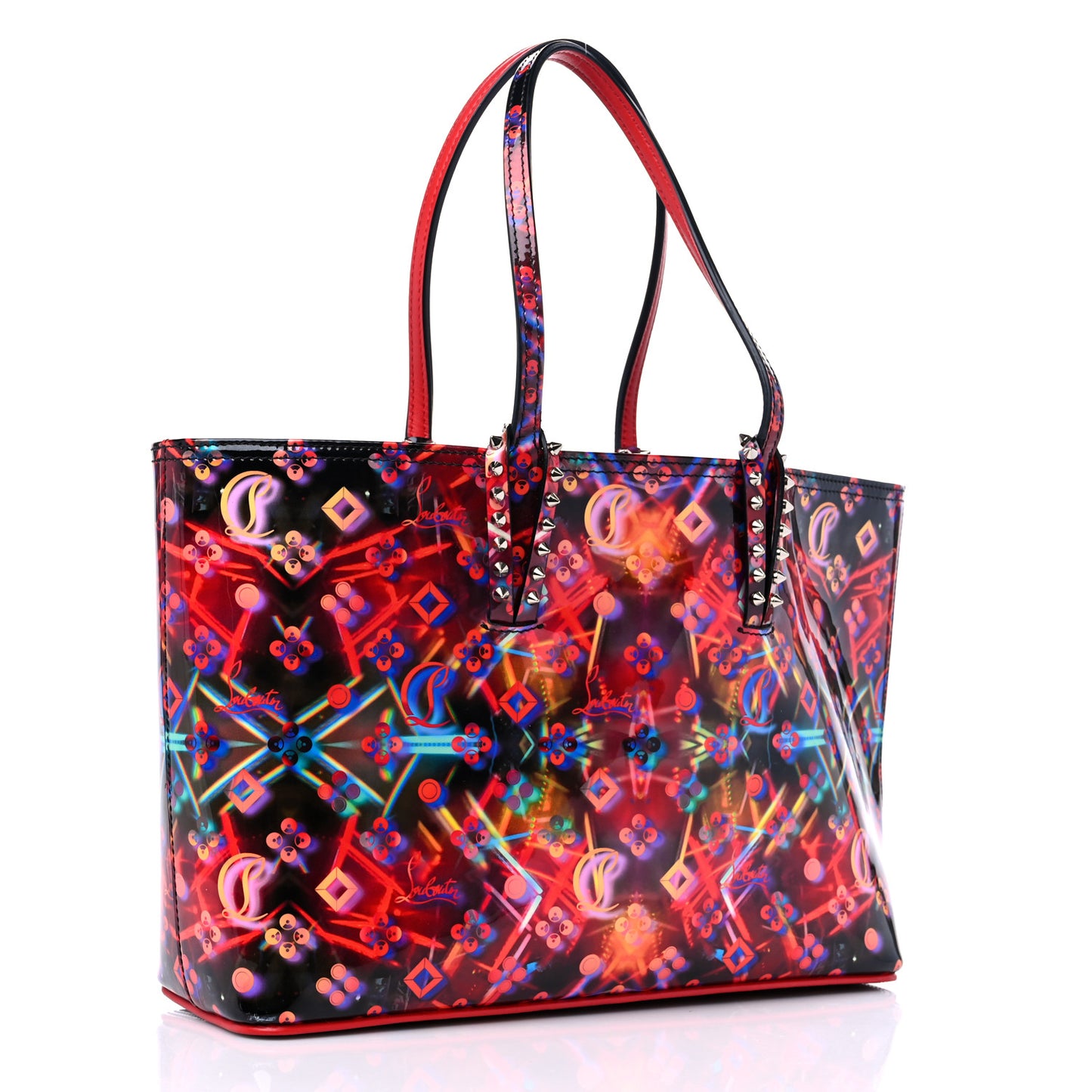 Patent Calfskin Small Discolaser Cabata Tote Multicolor