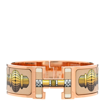 Hermes Enamel Wide Print Cliquetis Clic Clac H Bracelet GM Songe Nuit 1 of 5
