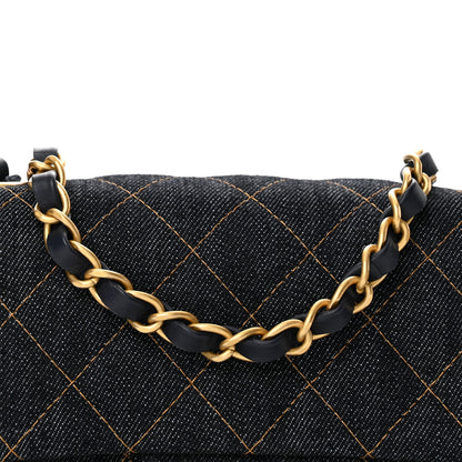Chanel Denim Quilted Mini Rectangular Flap Dark Blue 8 of 11