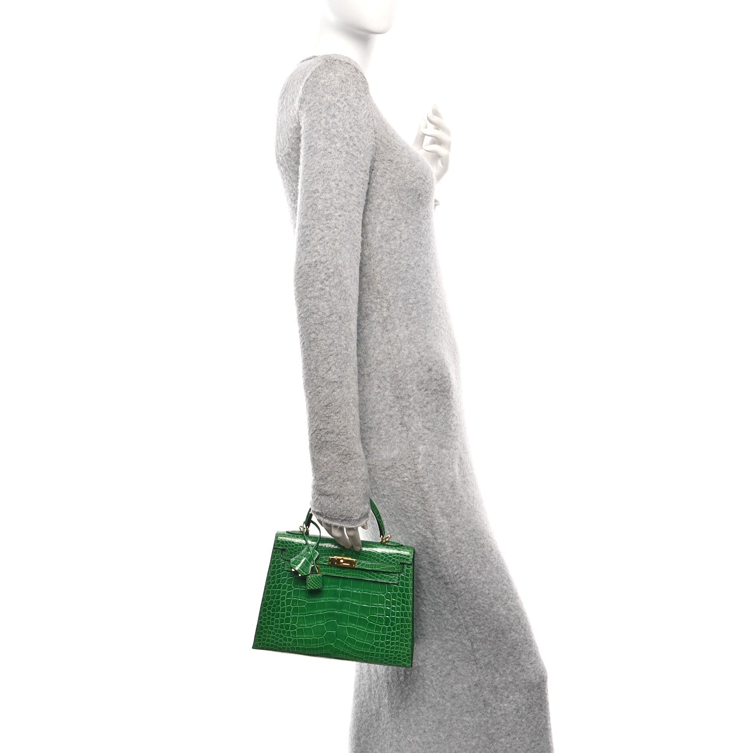 Hermes Shiny Alligator Kelly Sellier 25 Cactus 1823012 – FASHIONPHILE