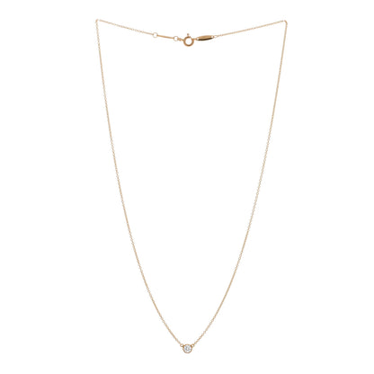 Tiffany 18K Yellow Gold Diamond .15ct Elsa Peretti Diamonds by the Yard Pendant Necklace 3 of 4