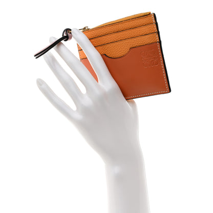 Loewe Soft Grained Calfskin Square Card Holder With Chain Orange 2 of 8