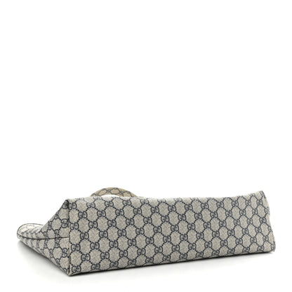 Gucci GG Plus Monogram Medium Signature Web Loop Tote Navy 4 of 10