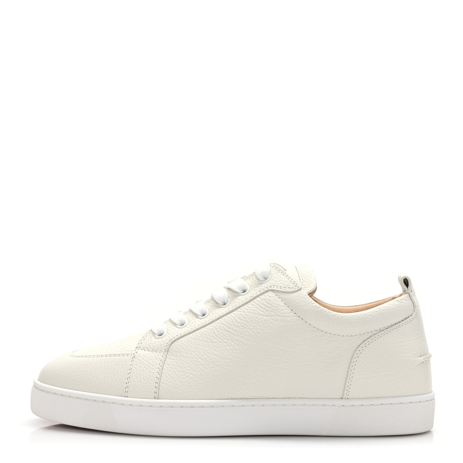 Christian Louboutin Grained Calfskin Rantulow Flat Sneakers 44.5 Latte 1 of 8