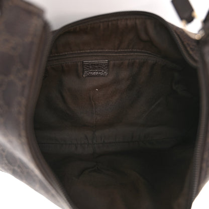 Gucci Canvas GG Reins Hobo Brown Black 5 of 10