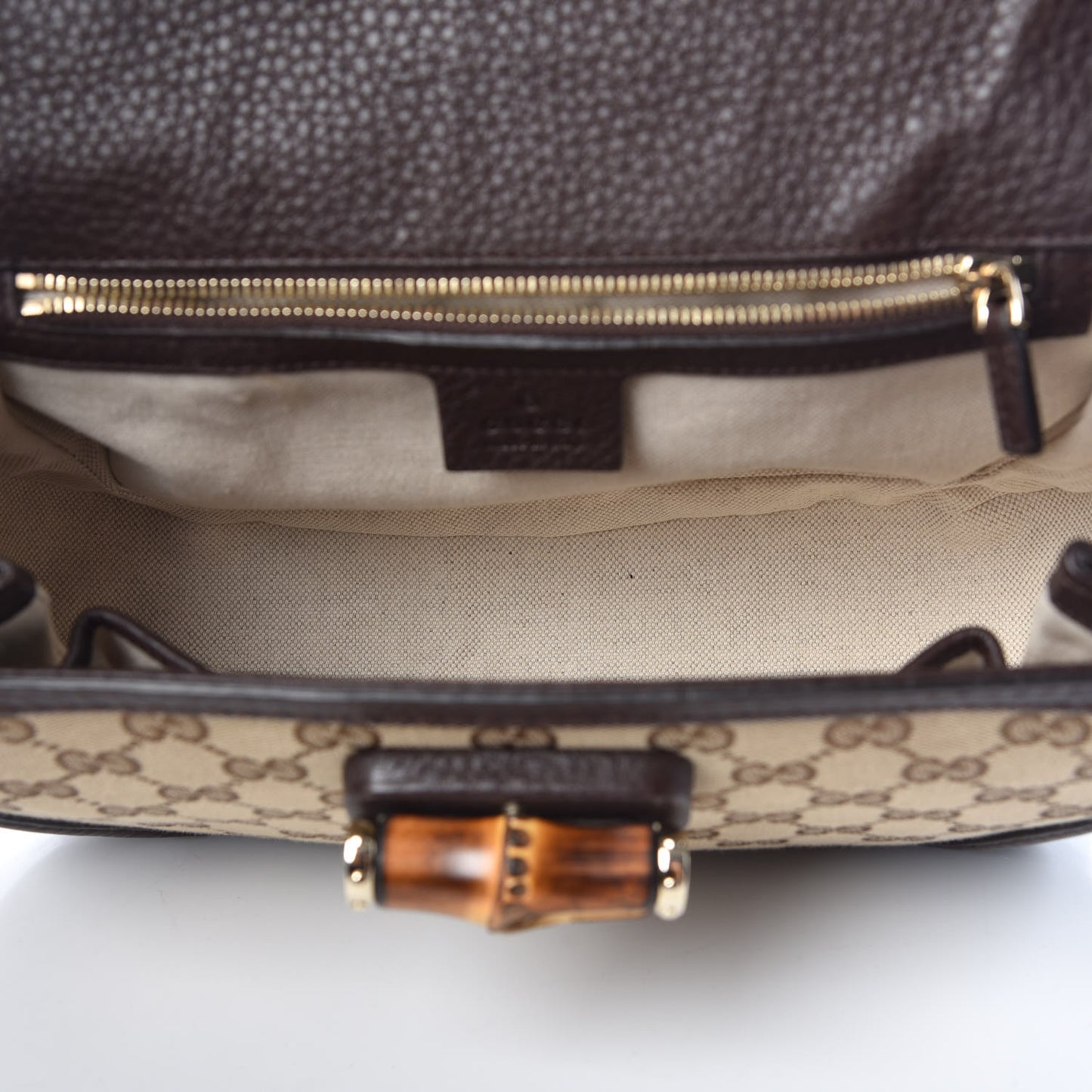 Monogram Medium New Bamboo Top Handle Bag Dark Brown