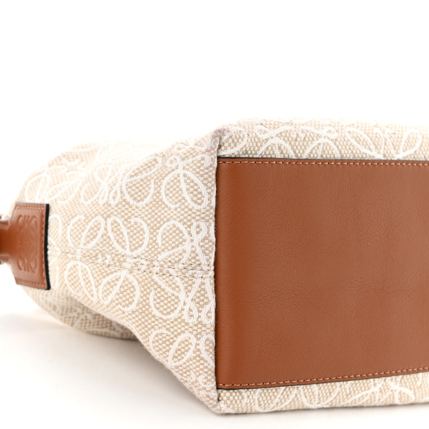 Jacquard Anagram Calfskin Small Cubi Bag Ecru Tan