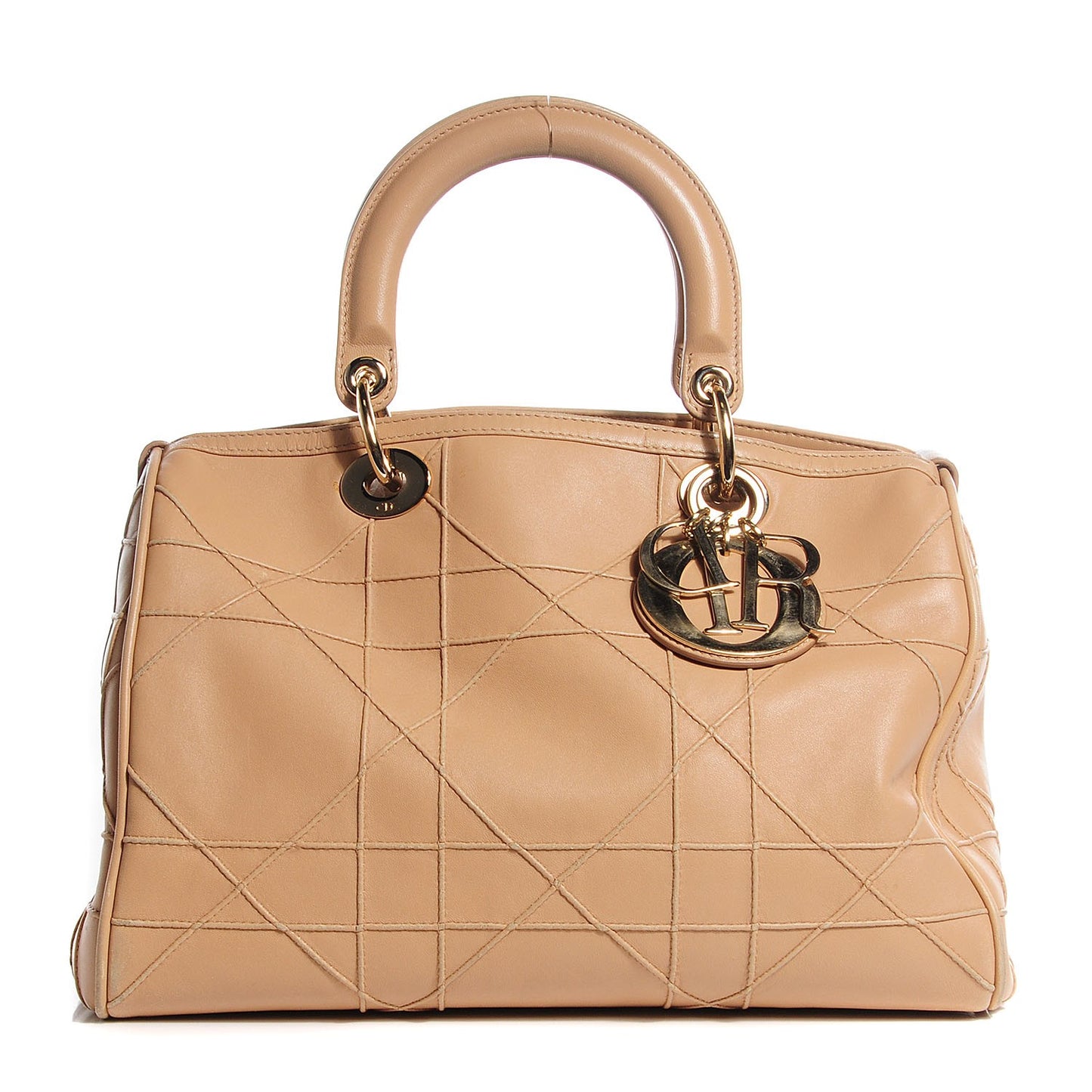 Calfskin Cannage Granville Polochon Beige