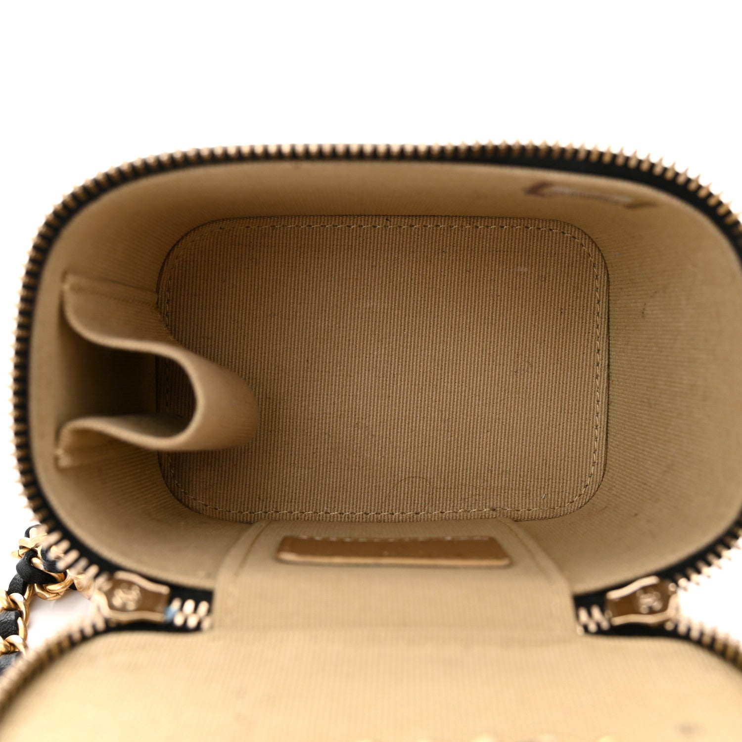 Chanel Lambskin Quilted Mini Pearl Crush Vanity Case With Chain Black 5 of 11