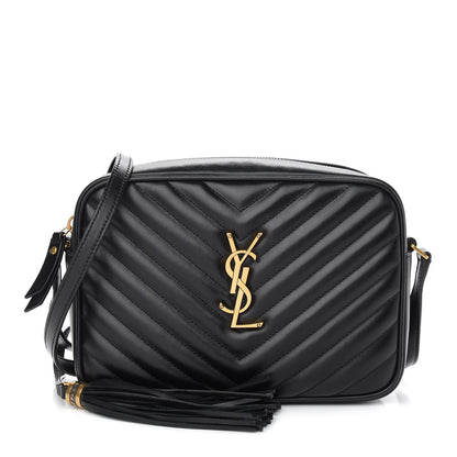 Saint Laurent Calfskin Matelasse Monogram Lou Camera Bag Black 1 of 9