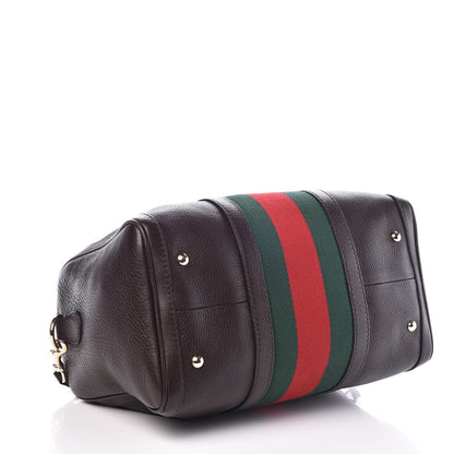 Gucci Calfskin Vintage Web Medium Boston Dark Brown 4 of 11