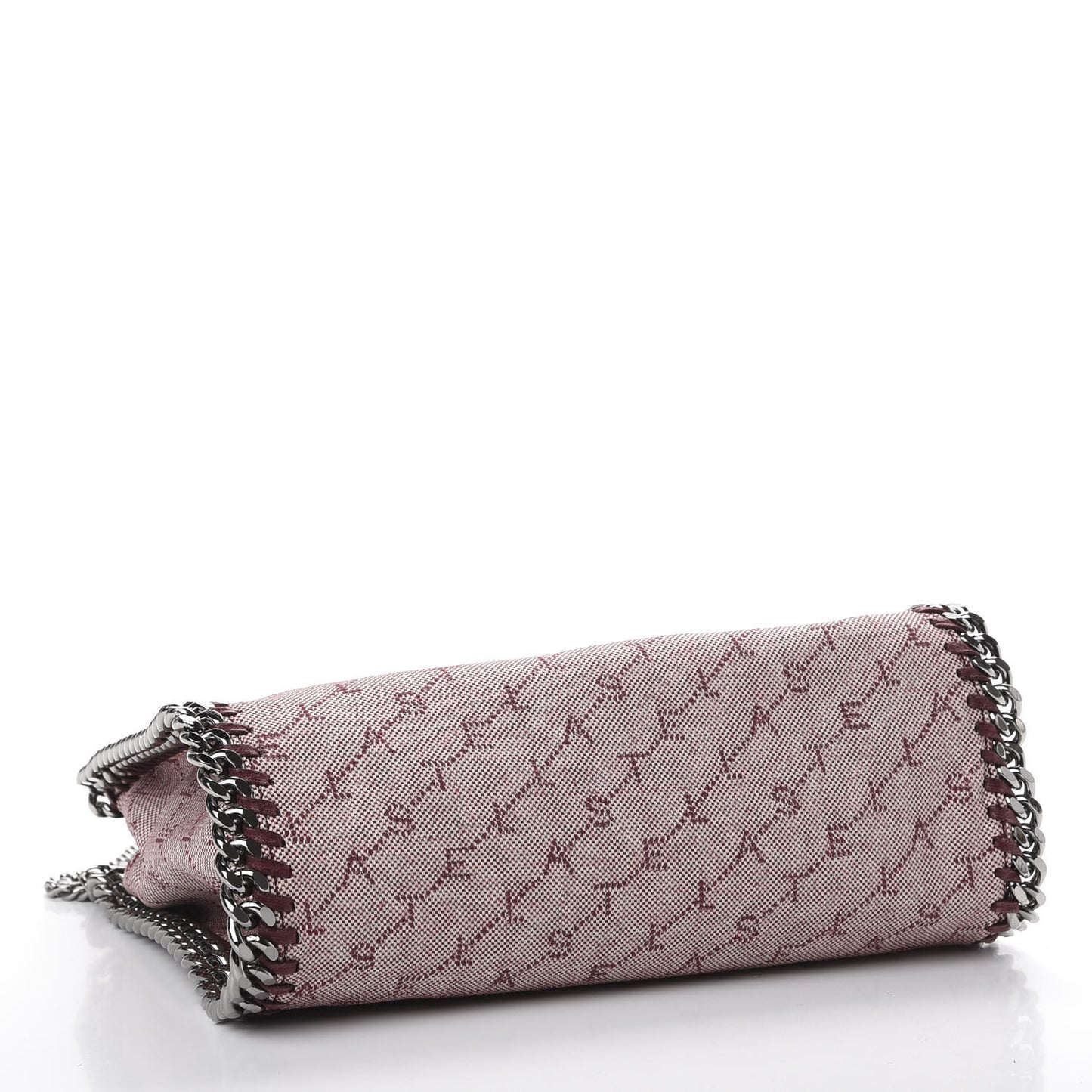 Denim Logo Mini Falabella Tote Burgundy