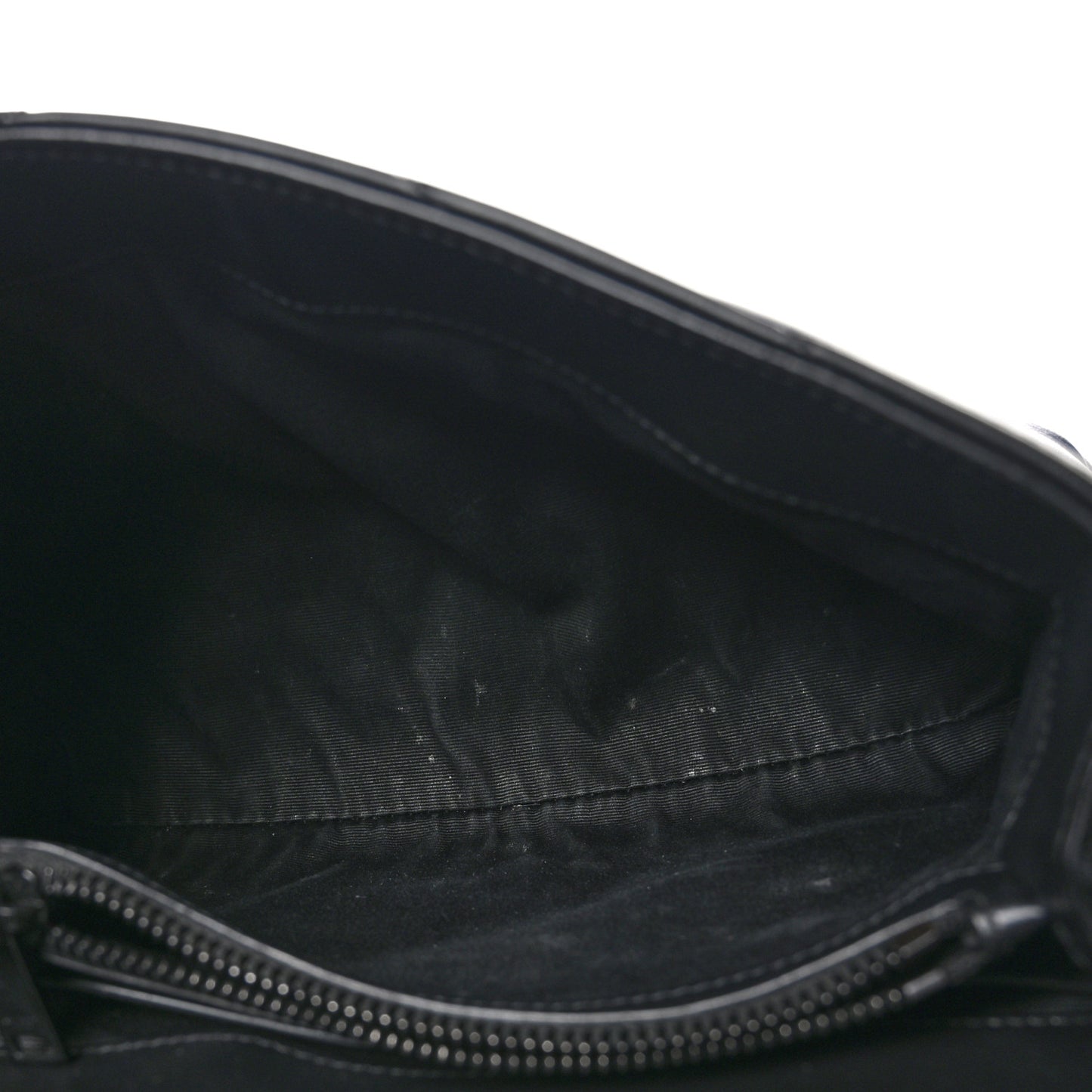 Calfskin Y Quilted Monogram Monochrome Small Loulou Chain Satchel Black
