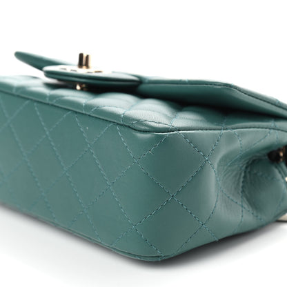 Chanel Lambskin Quilted Mini Rectangular Flap Green 9 of 11