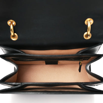 Gucci Calfskin Sylvie Web Small Queen Margaret Top Handle Bag Black 5 of 11