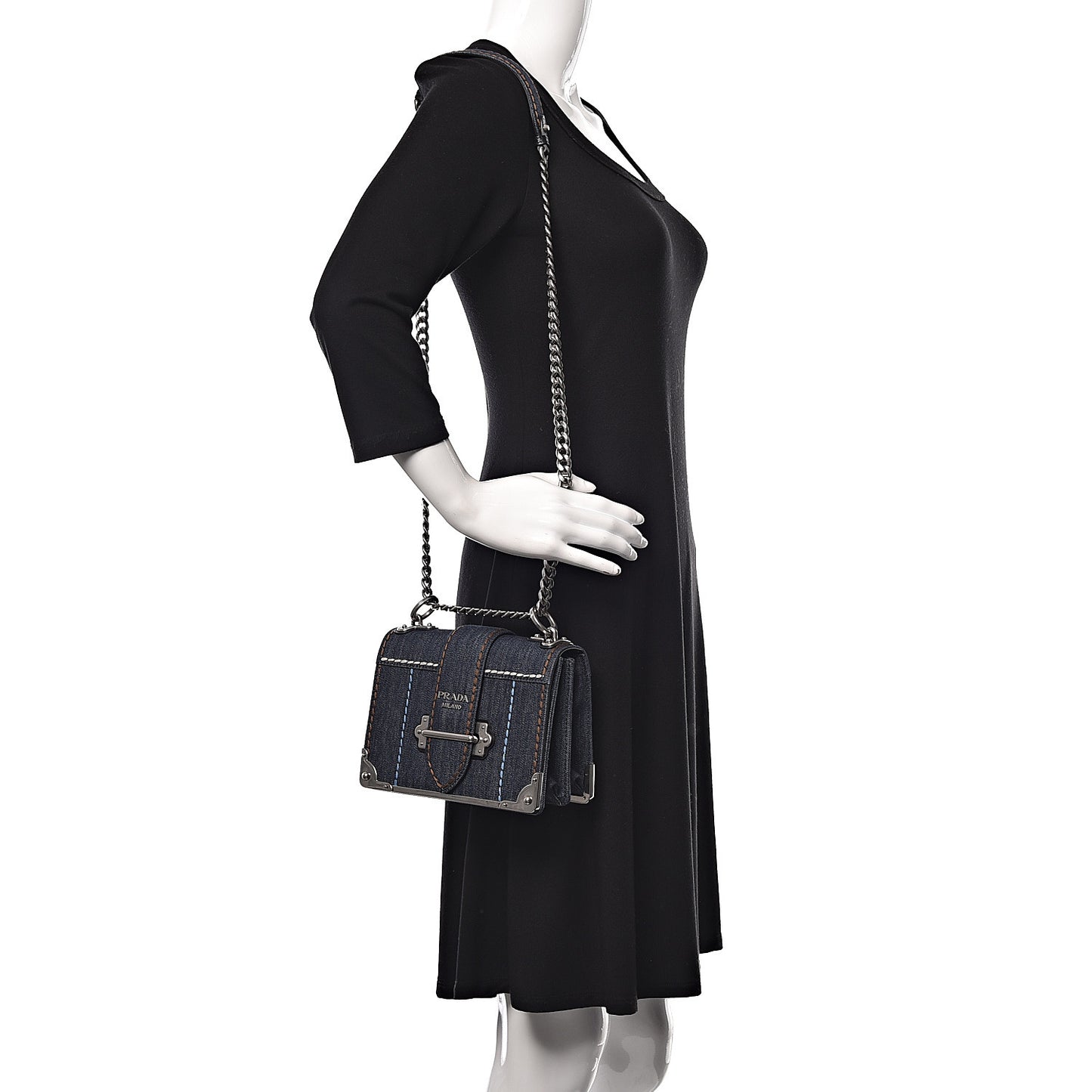 Denim Small Cahier Bag Blue