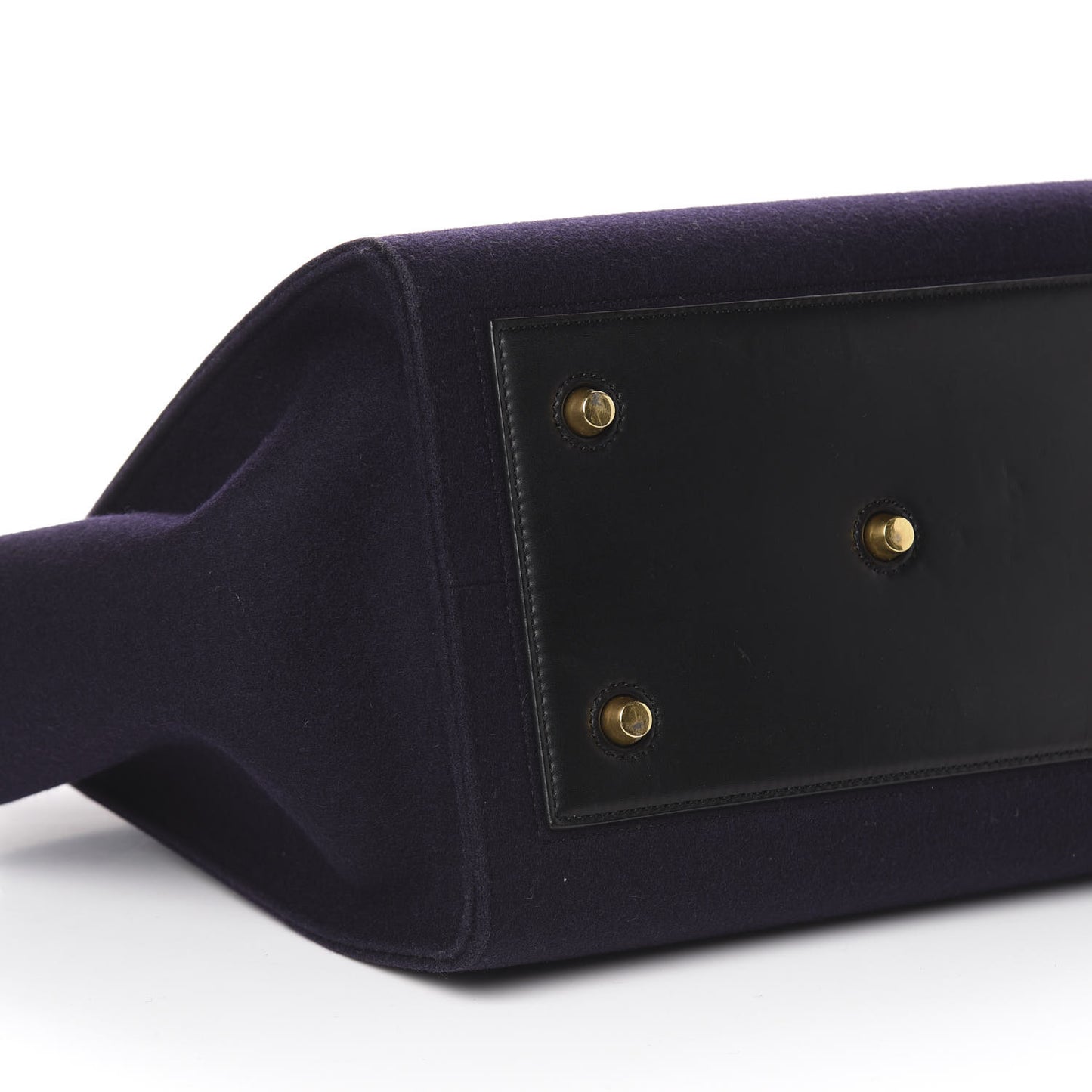 Felt Calfskin Medium Tie Knot Tote Navy