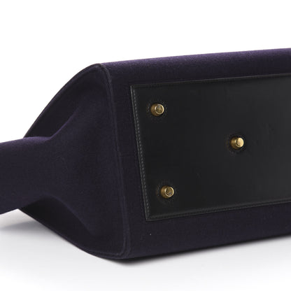 Celine Felt Calfskin Medium Tie Knot Tote Navy 20 of 26