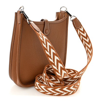 Hermes Taurillon Maurice Amazone Evelyne TPM Gold White 3 of 11