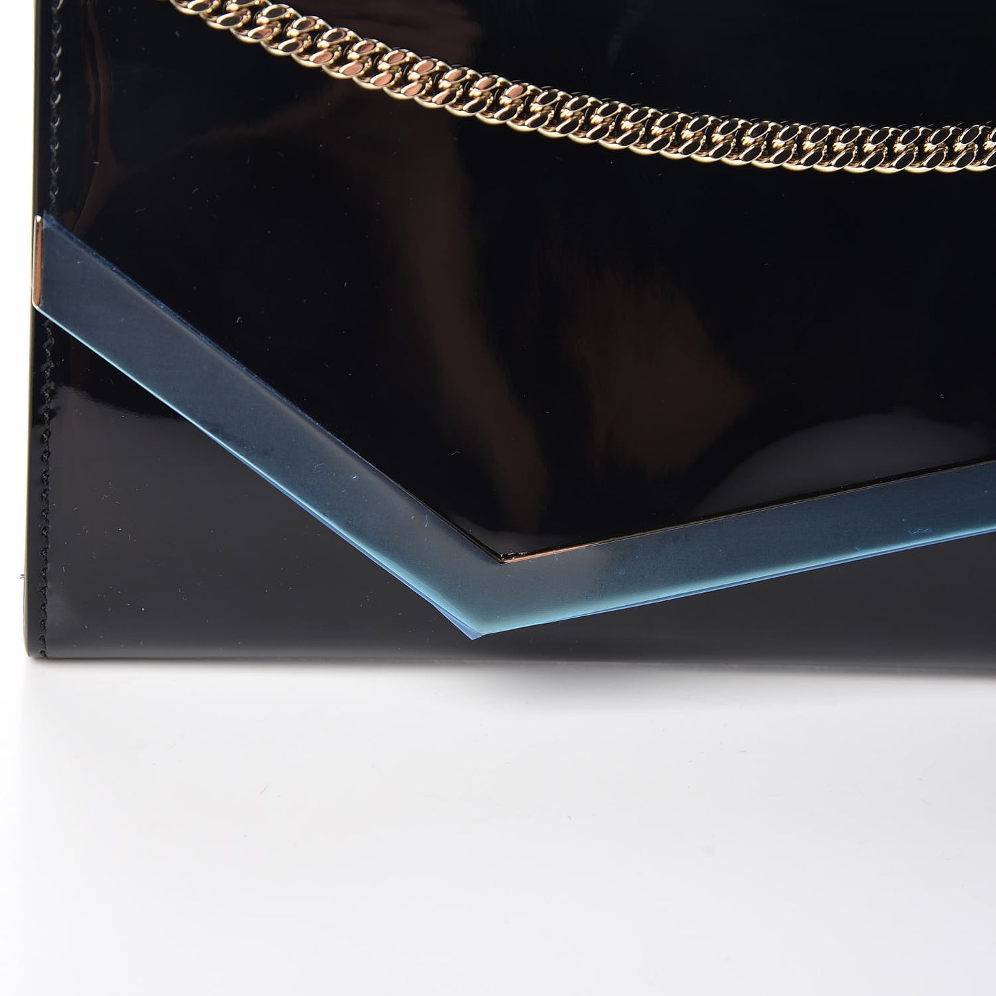 Patent Emmie Clutch Bag Black