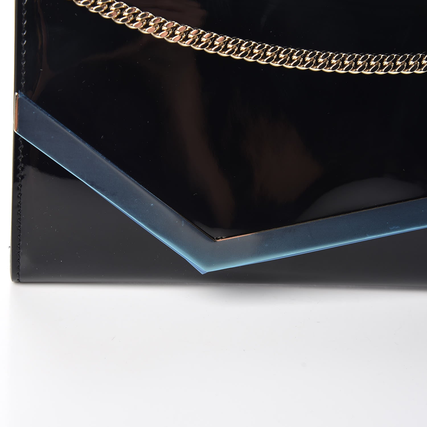 Jimmy Choo Patent Emmie Clutch Bag Black 9 of 10