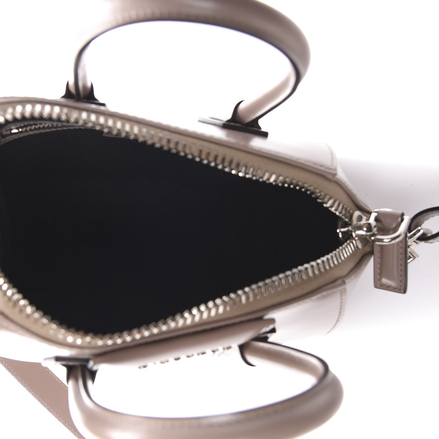 Shiny Lord Calfskin Mini Antigona Taupe