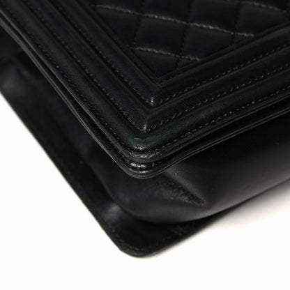 Chanel Lambskin Quilted Medium Boy Flap Black 7 of 8