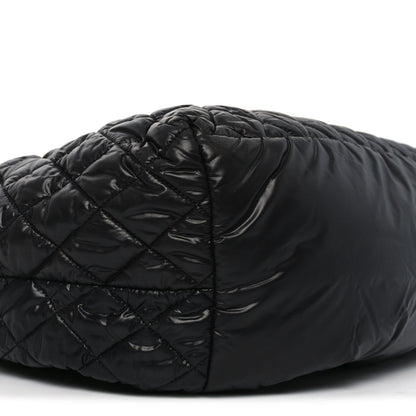 Chanel Nylon Quilted Large Coco Cocoon Tote Black 9 of 10