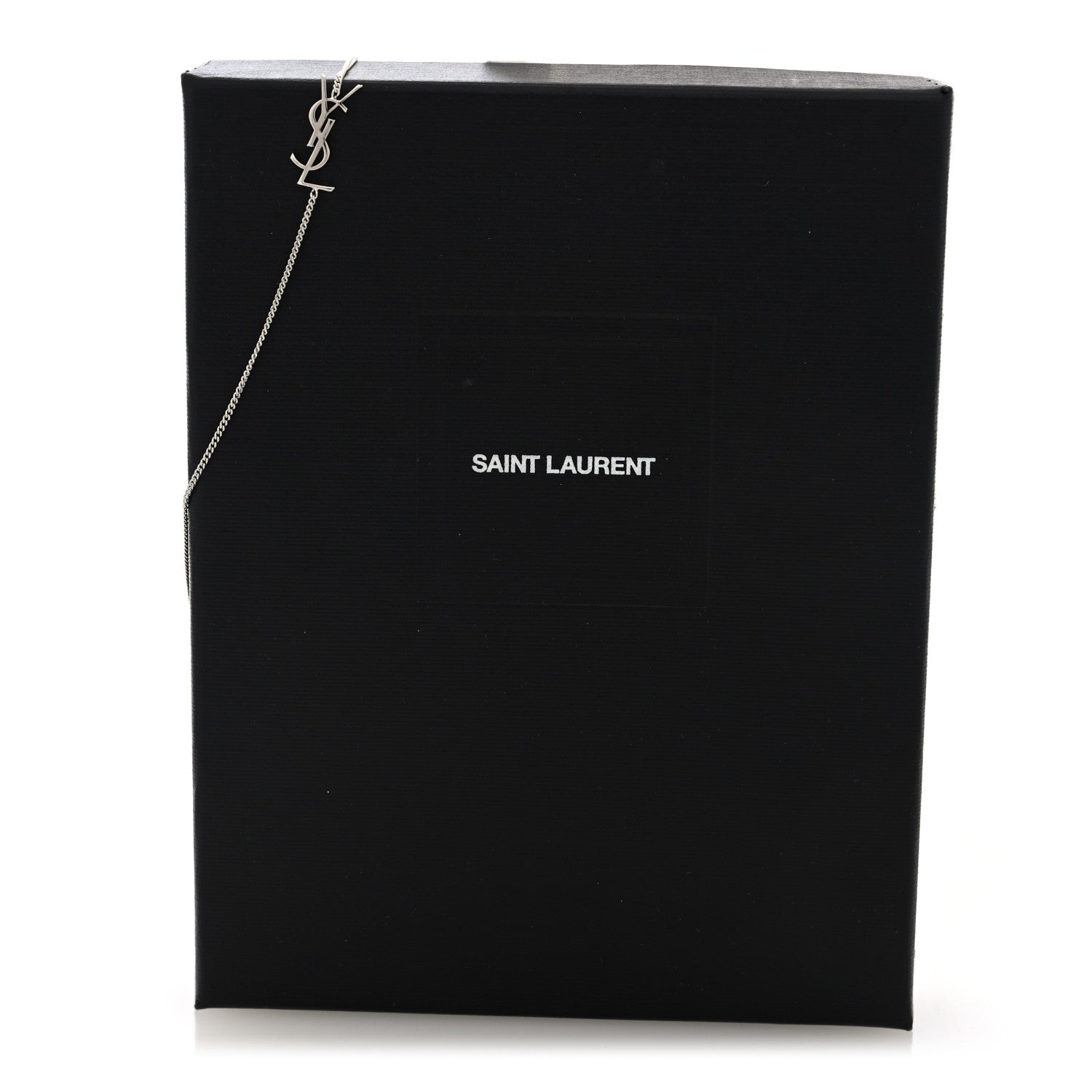 Saint Laurent Brass Monogram Charm Bracelet Silver 5 of 5