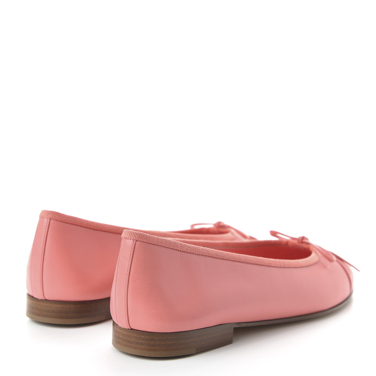 Chanel Goatskin Cap Toe CC Ballerina Flats 38 Pink 4 of 10