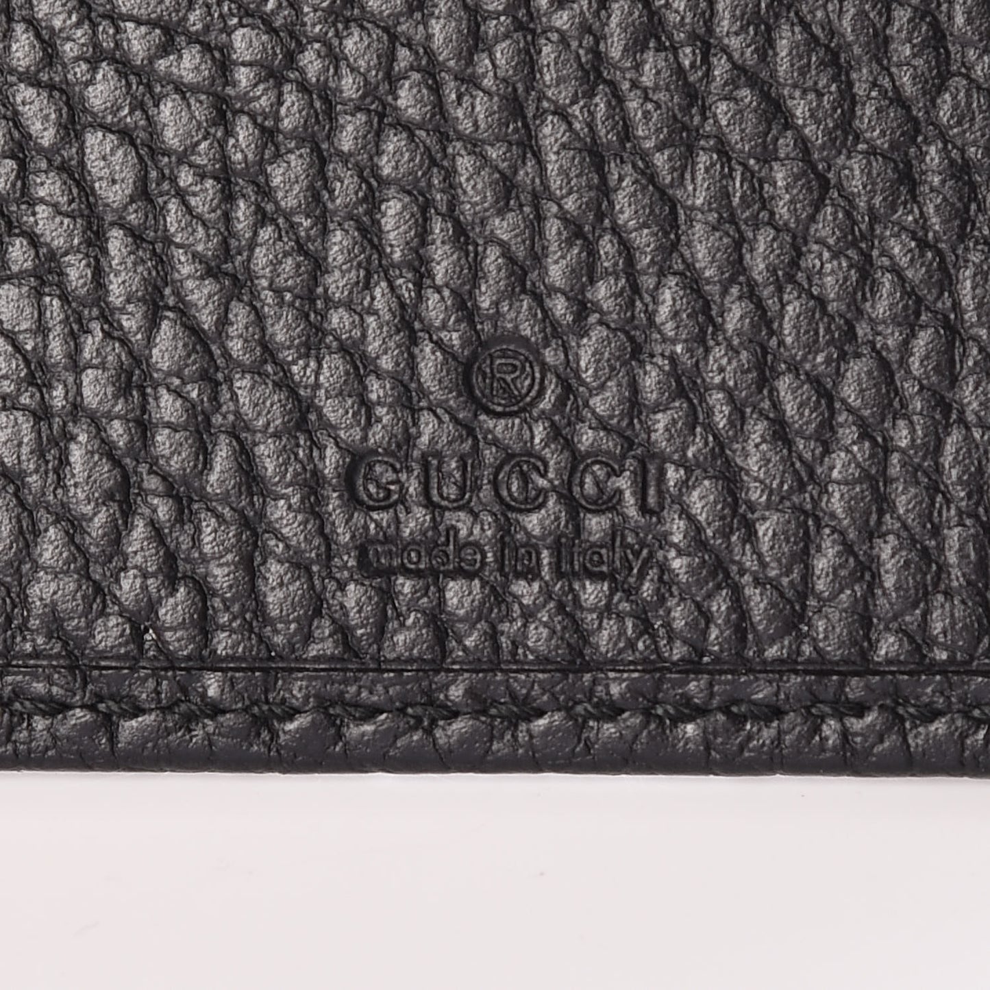 Pebbled Calfskin GG Marmont Card Case Black