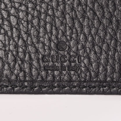 Gucci Pebbled Calfskin GG Marmont Card Case Black 6 of 8