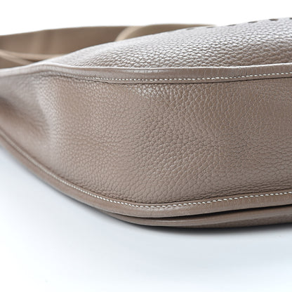 Hermes Taurillon Clemence Evelyne III GM Etoupe 9 of 10