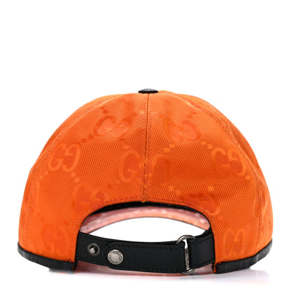 Gucci Econyl Nylon Monogram Off The Grid Baseball Hat M Carrot Orange Black 4 of 9