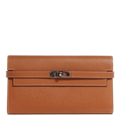 Hermes Epsom Kelly Longue Wallet Gold 1 of 13