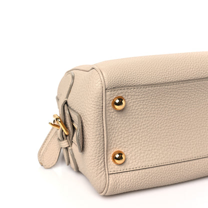 Burberry Grained Calfskin Mini Bee Bowling Bag Stone 10 of 11