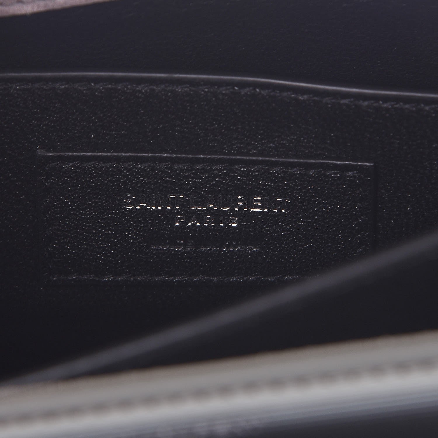Saint Laurent Specchio Calfskin Striped Medium Monogram Sunset Dark Silver 5 of 7
