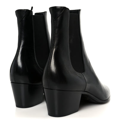 Saint Laurent Incrociato Muriel Vassili 60 Ankle Zip Boots 37.5 Black 5 of 10