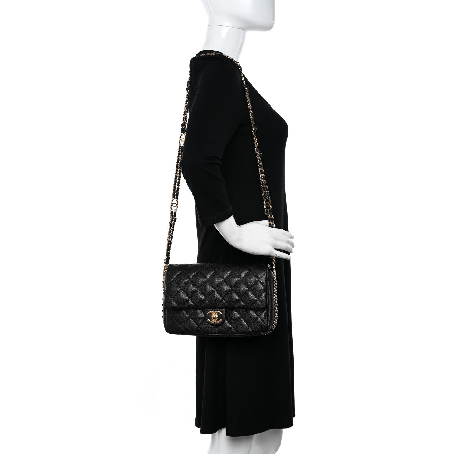Chanel Caviar Quilted Small CC You Flap Black 2 of 10