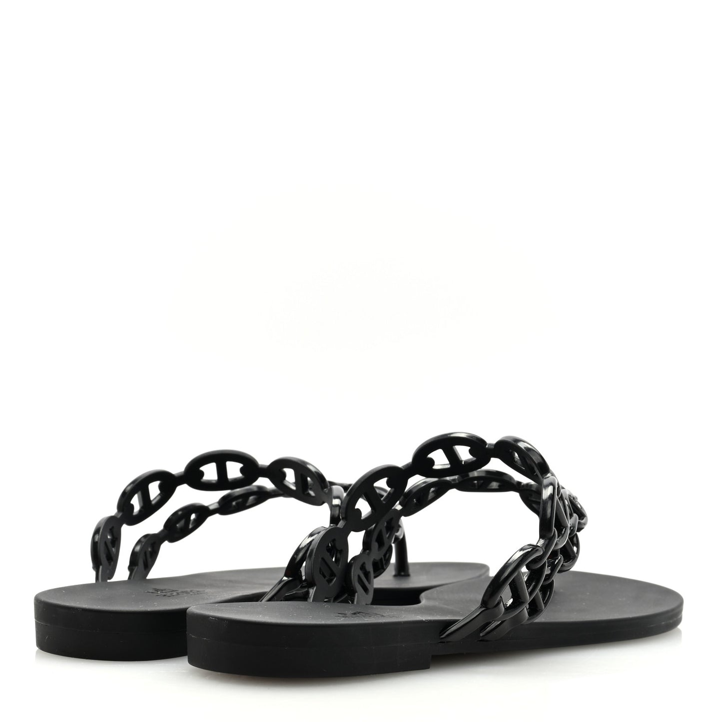 Rubber Chaine d'Ancre Island Sandals 37 Black