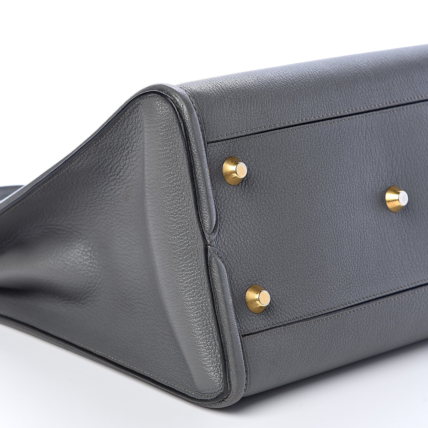 Alexander McQueen Pebbled Calfskin Zip Up Heroine Tote Dark Grey 10 of 11