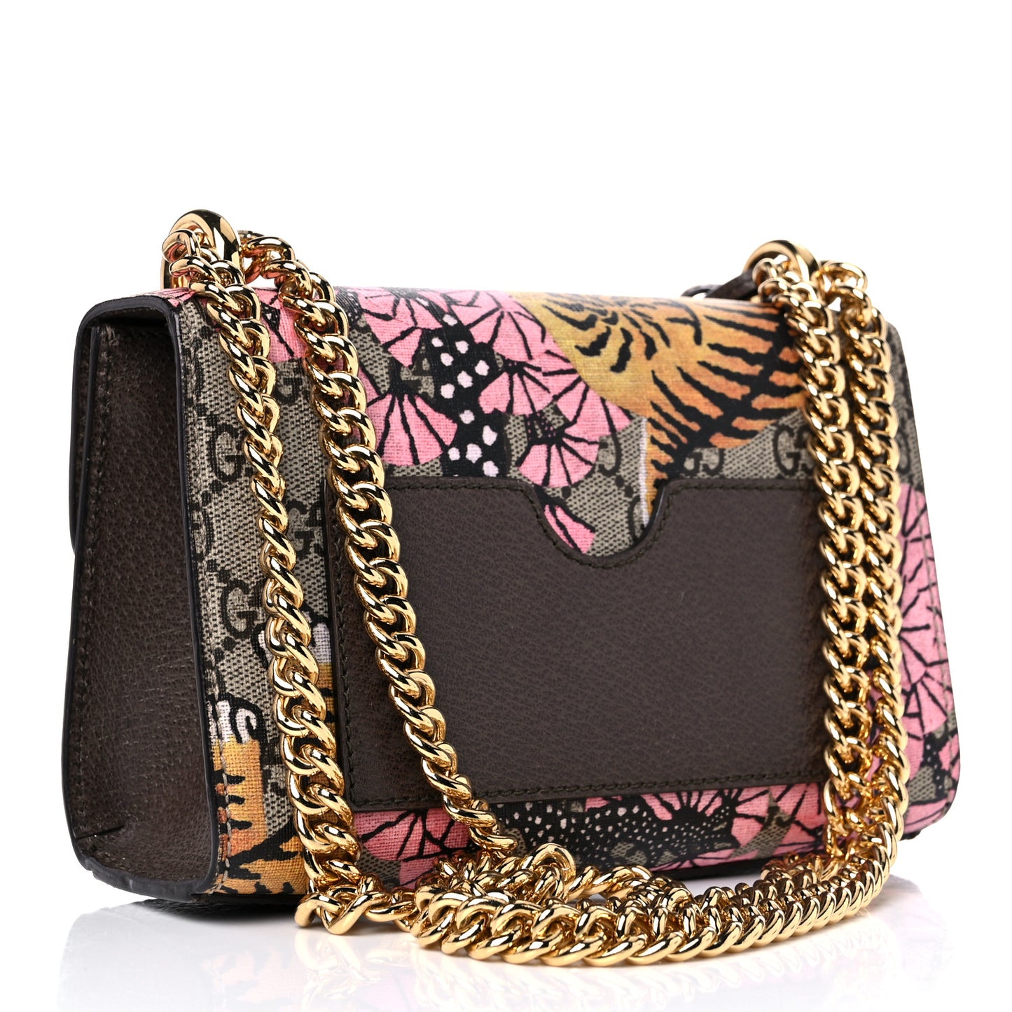 GG Supreme Monogram Bengal Small Padlock Shoulder Bag Beige Pink