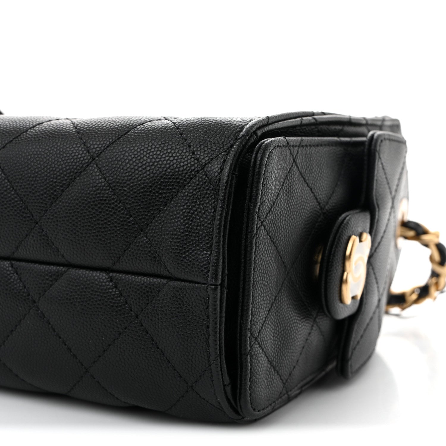 Chanel Caviar Quilted Mini Chanel 25 Handbag Black 10 of 10