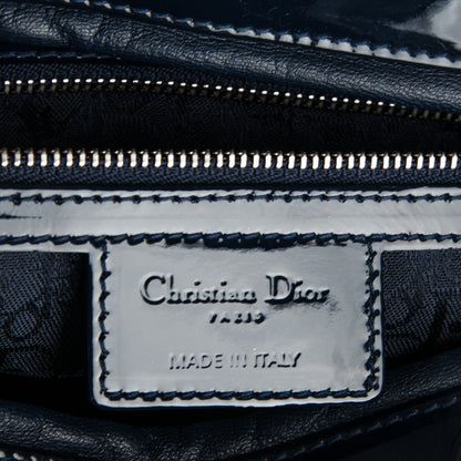 Christian Dior Patent Cannage Large Lady Dior Navy Blue 6 of 7