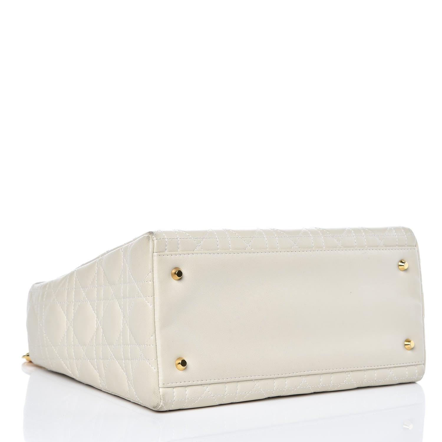 Christian Dior Lambskin Cannage Medium Lady Dior White 4 of 15