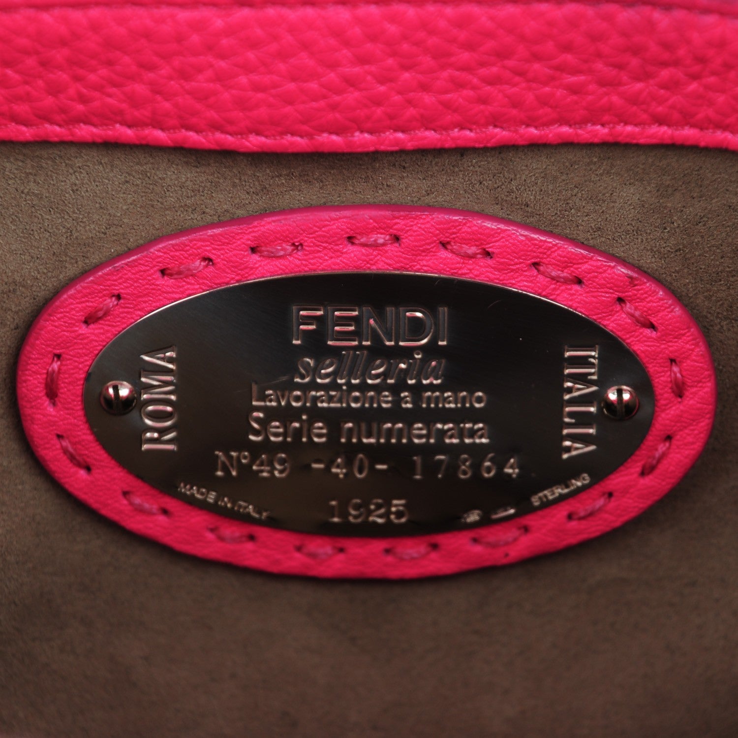 Fendi Cuoio Romano Selleria Large Anna Bucket Bag Fuxia 7 of 9