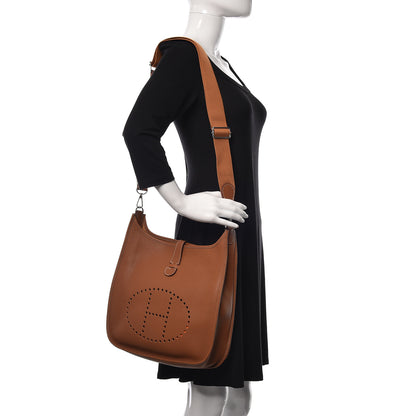 Hermes Taurillon Clemence Evelyne III GM Gold 2 of 10
