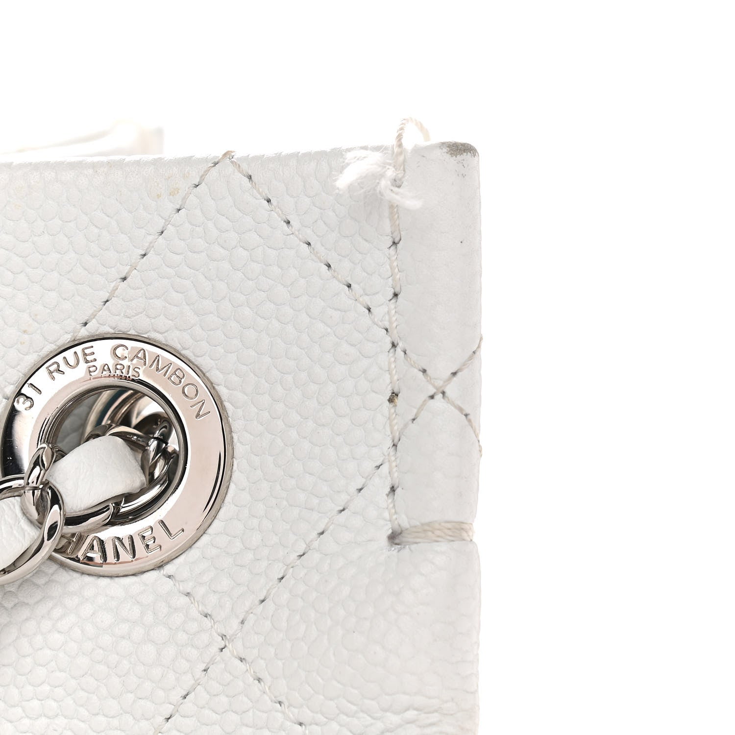 Chanel Grained Calfskin CC Pocket Tote White 11 of 14
