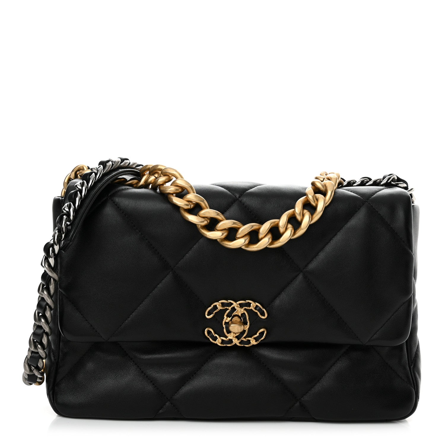 Chanel Lambskin Quilted Large Chanel 19 Flap Black 1 of 13