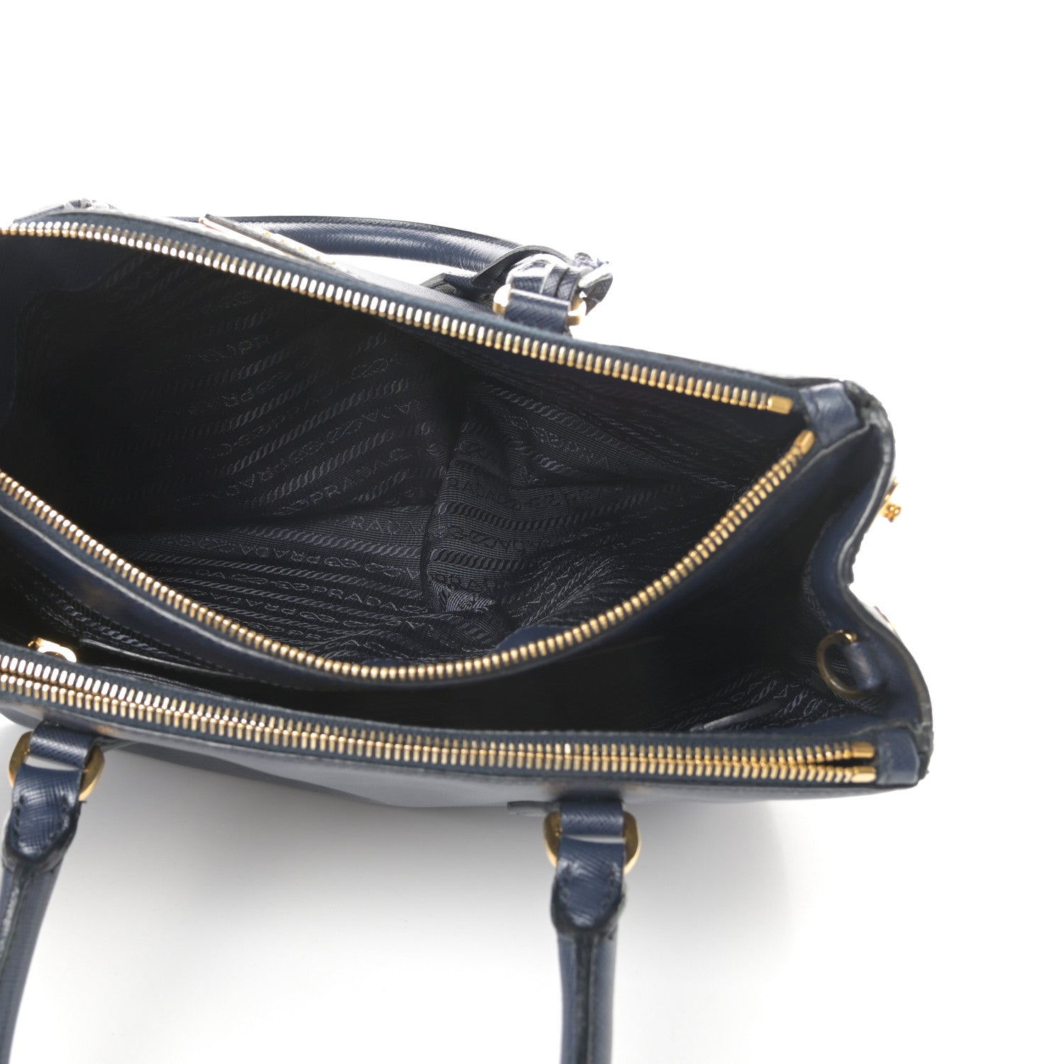 Prada Saffiano Small Galleria Double Zip Tote Bluette 5 of 22